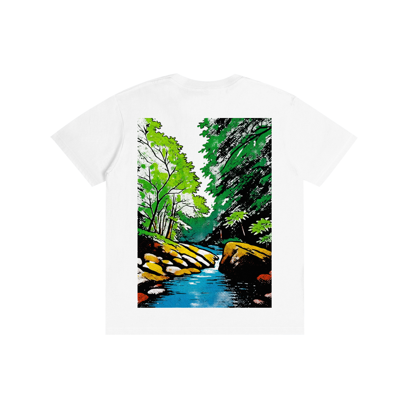 Toon Waterfall Print T-Shirt