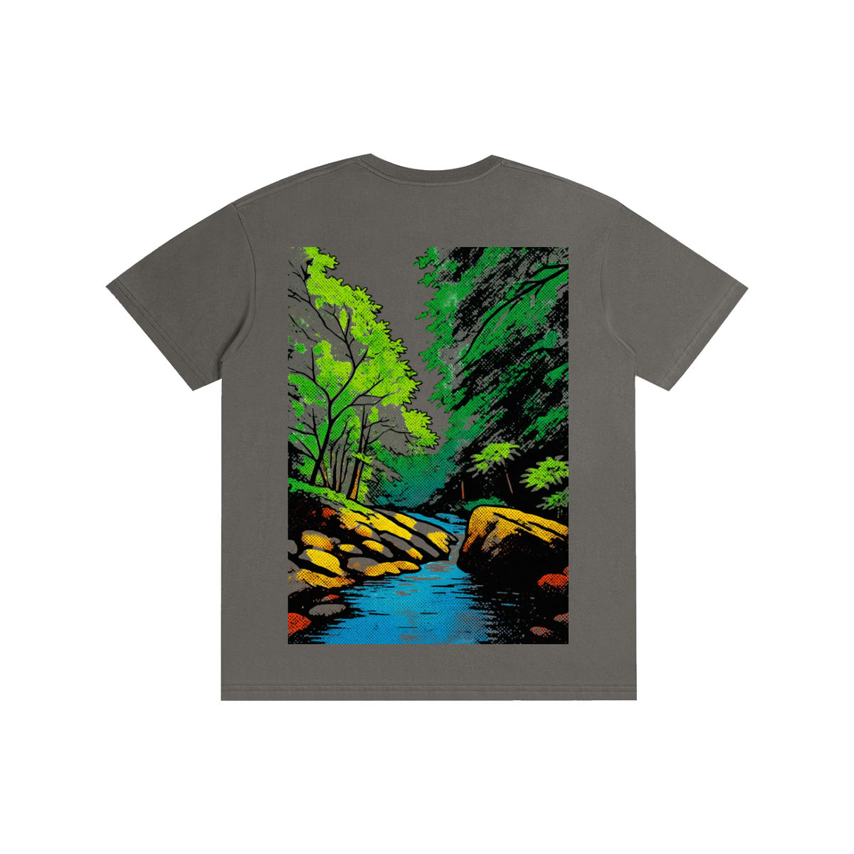 Toon Waterfall Print T-Shirt
