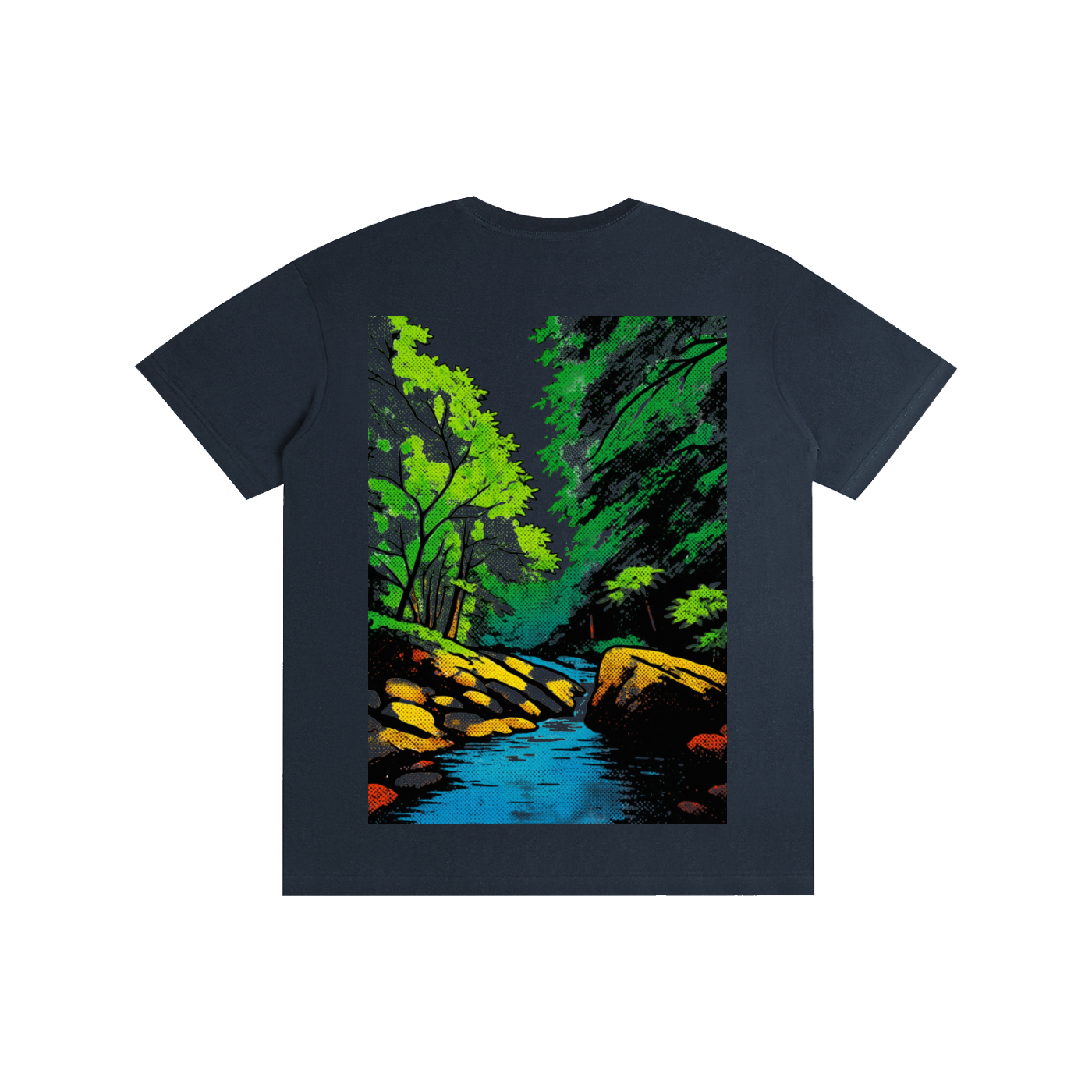 Toon Waterfall Print T-Shirt
